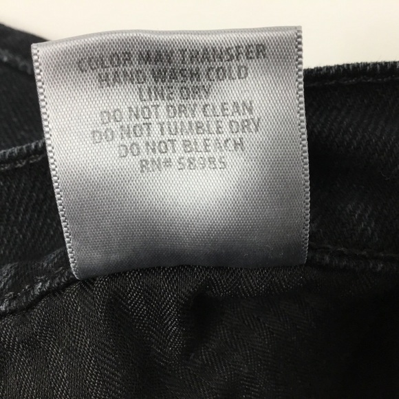 Carmar Black High Waisted Distressed Raw Hem Jean Shorts - Picture 10 of 10